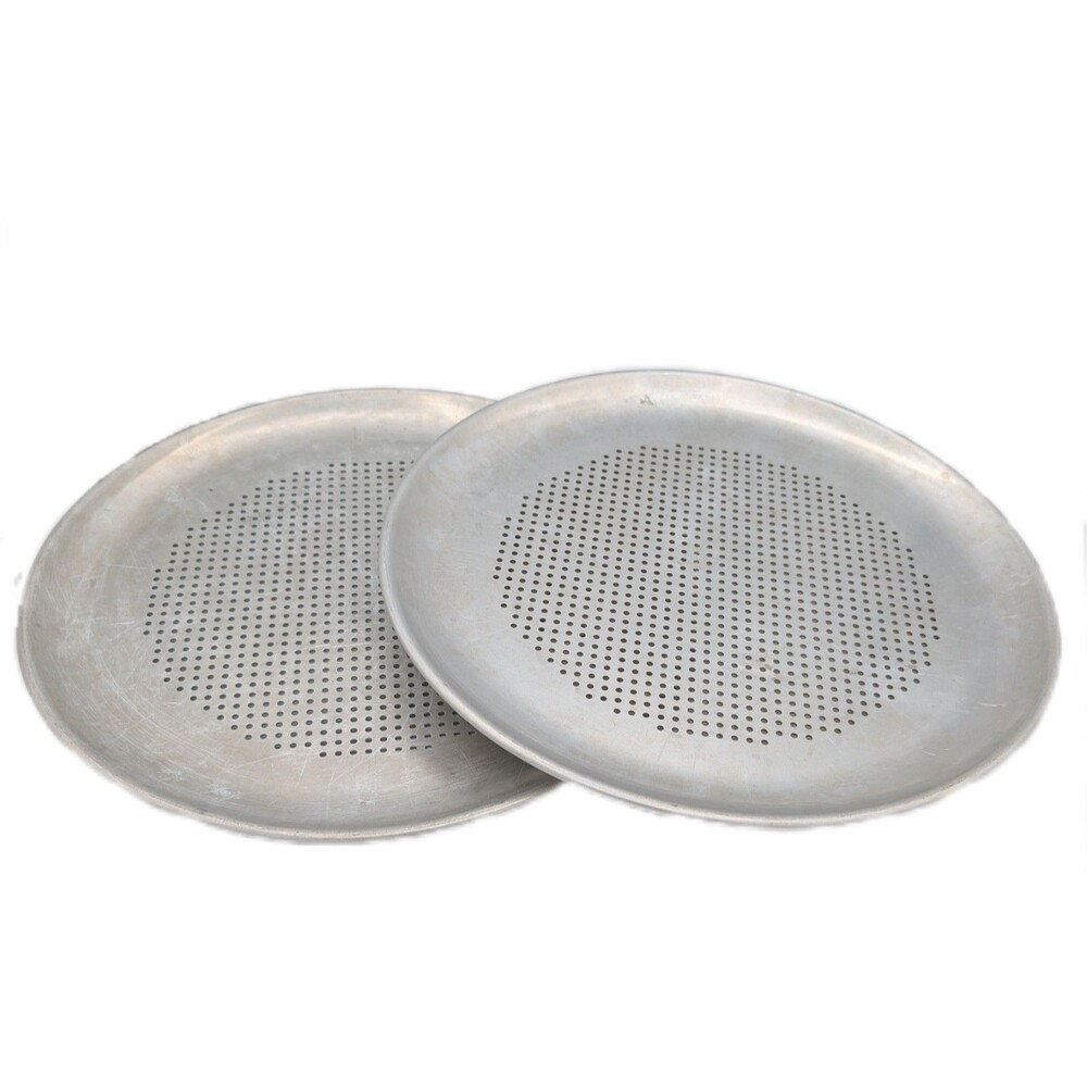 Rema 13" Round Aluminum Small Pizza Pan Vented Holes Crispy Crust Bakeware